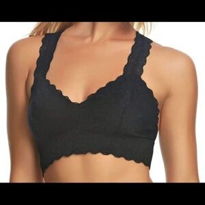Black Lace T-Back Bralette
